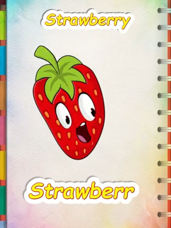 تعلم ببساطة رسم الفراولة مع قراءة ونطق كلمة فراولة بالإنجليزية (Strawberry) #fyp #viral #foryou #foryoupage #Strawberry #فراوله #art #تعليم_اللغة_الانجليزية  #LearnOnTikTok#zizo #drawing #learn