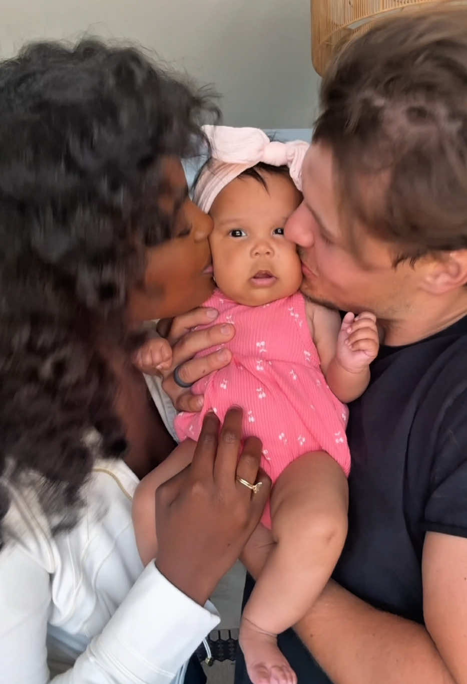 Kissy attack 🥹👏🏾 #marriedcouple #cutebaby #chunkybaby #cutecouple #relationshiptok #familycontent #firsttimeparents #couplestiktok #bwwm 