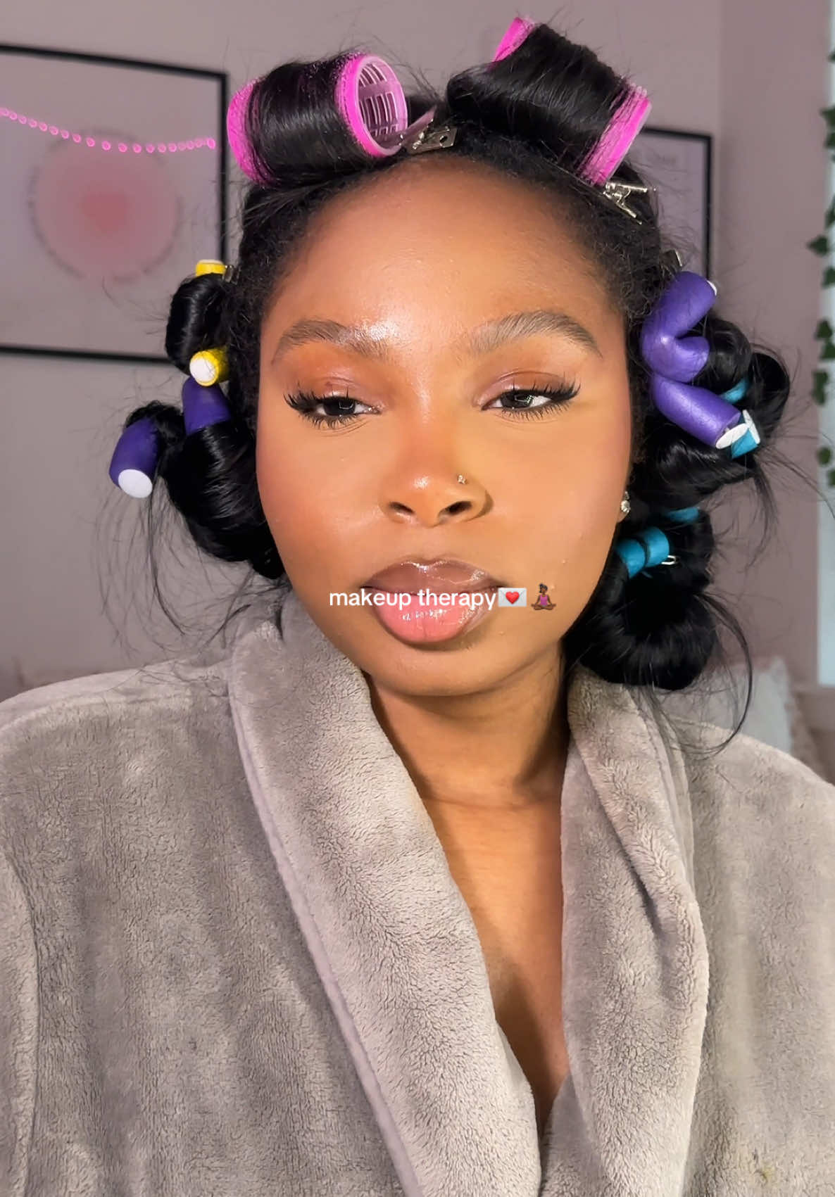 grwm for class #grwm #makeup #beauty #viral #blackgirledition @Morphe Cosmetics @elfcosmetics @DanessaMyricksBeauty @Juvia’s Place @Tower 28 Beauty @Too Faced @Maybelline NY @Huda Beauty  @REVOLVE Beauty 