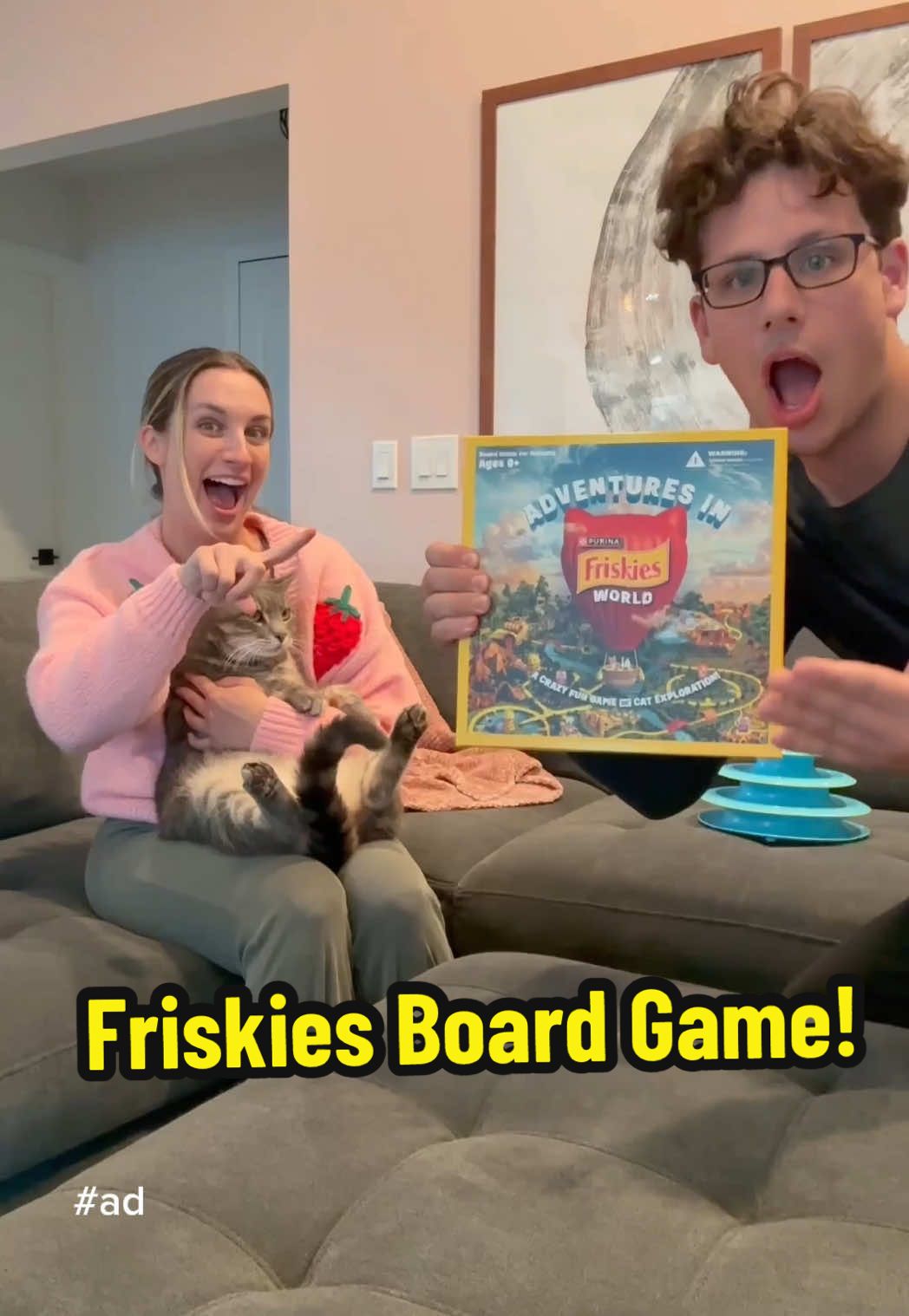 A fun time for the WHOLE family 🤝🐈🔥Get yours today at boardgame.friskies.com while supplies last! #ad #FriskiesPartner #FriskiesBoardGameNight