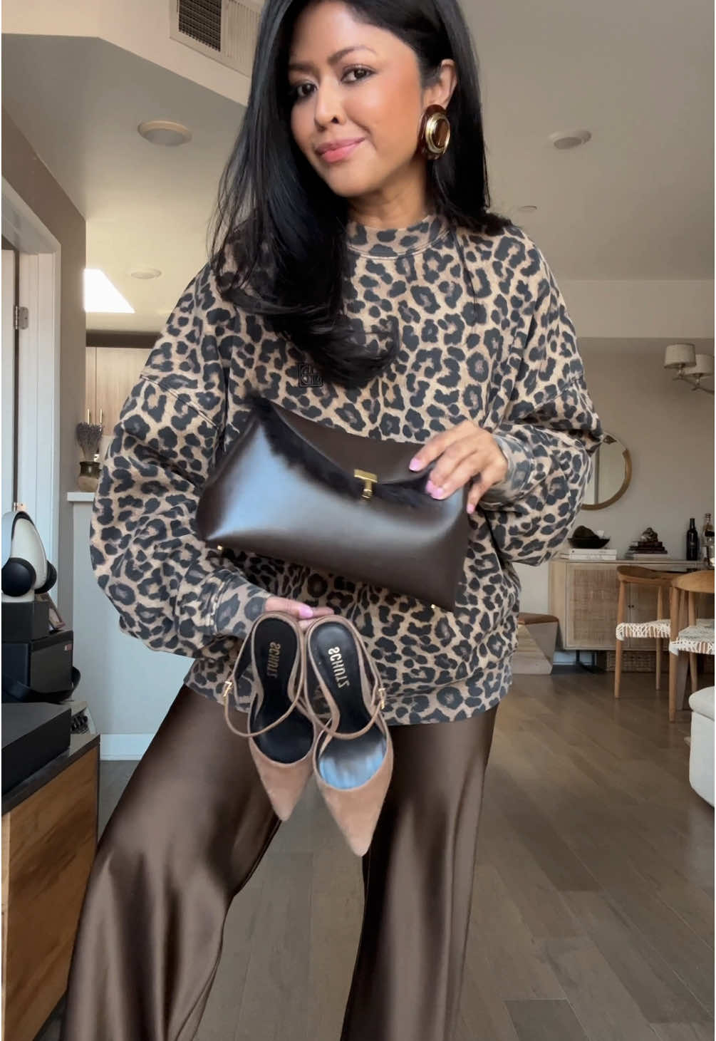 Leopard 🐆 & silk pants on repeat! to shop my look : link in bio 