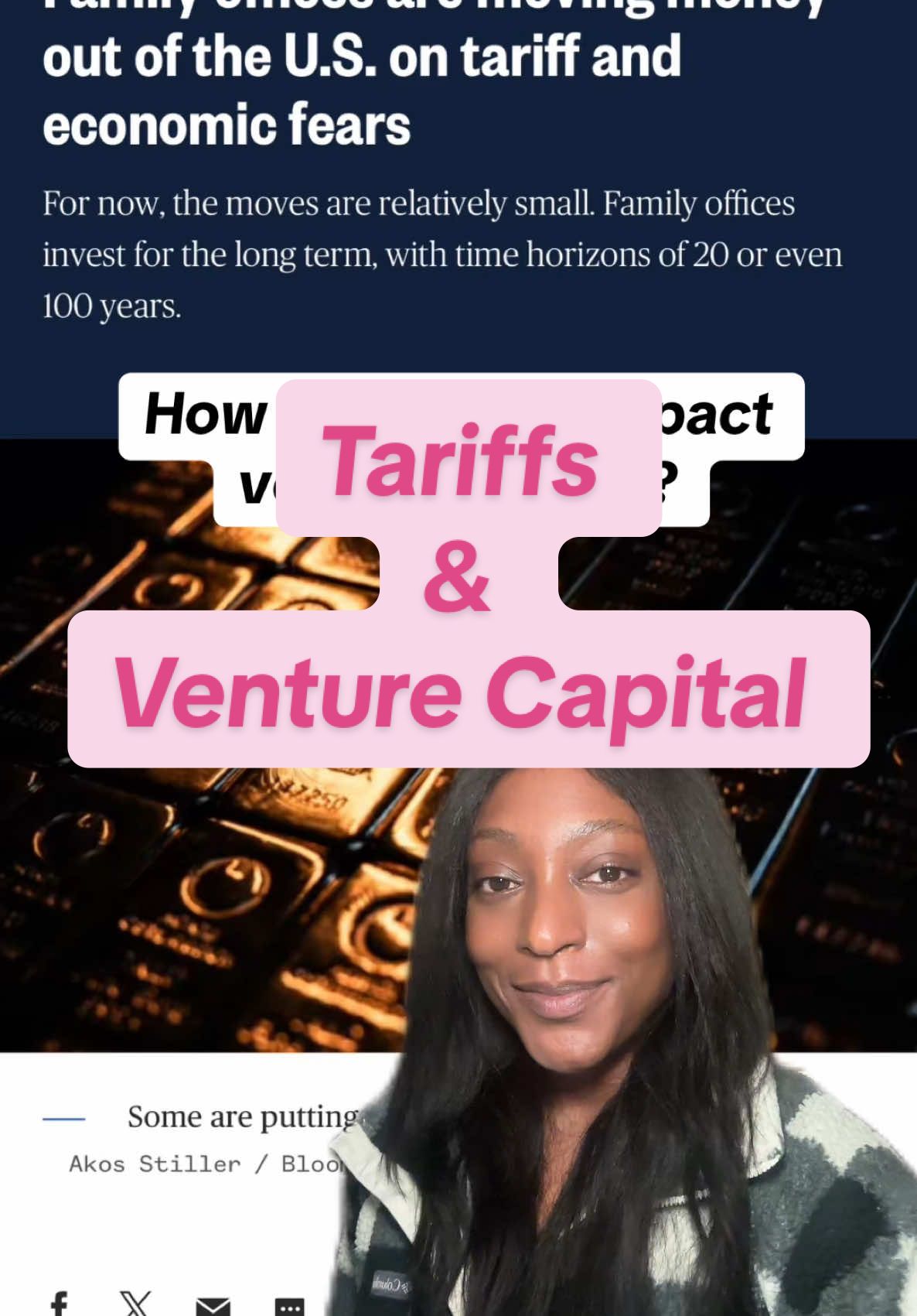 How can tariffs impact venture capitalists? Let’s talk about it - definitions in the comments #GoodRapport #Tariffs #VentureCapital #WomenInFinance #greenscreen 