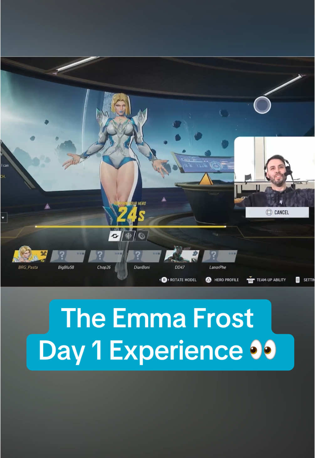Nothing like learning a new character live on stream 💀❄️#gaming #GamingOnTikTok #marvel #marvelrivalsclips #marvelrivals #emmafrost 