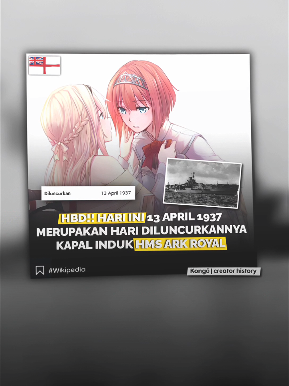 Ark Royal merupakan kapal induk Britania Raya yang paling modern, dan tetap menjadi ujung tombak divisi kapal induk Britania Raya hingga munculnya kelas Illustrious. #hmsarkroyal #arkroyal #aircraftcarrier #History #fypシ゚viral 