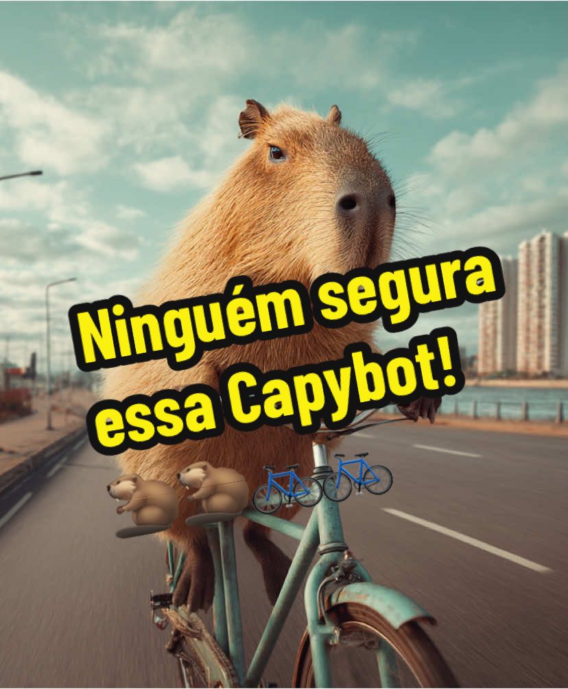 Quando você decide largar tudo e virar entregador de alface na cidade grande. 😂🦫🚲 #cuteanimals #animal #capybara #capybaratiktok #capybaramemes #capybaralove #capybaras #capybot 