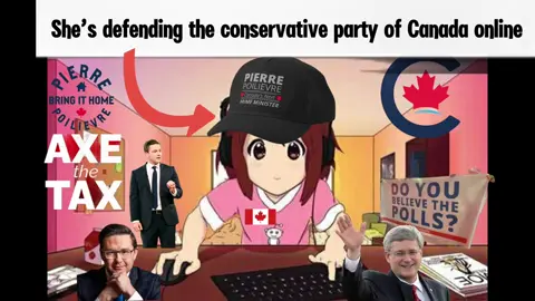 She’s defending the conservative party online 🤚😶🤚 #canada🇨🇦 #viral_video #fyp #pierrepoilievre #conservative #conservativetiktok #cutecore🎀🦴🍮🐾 @𝐔𝐊 @MRdrooling_ferai_hog 