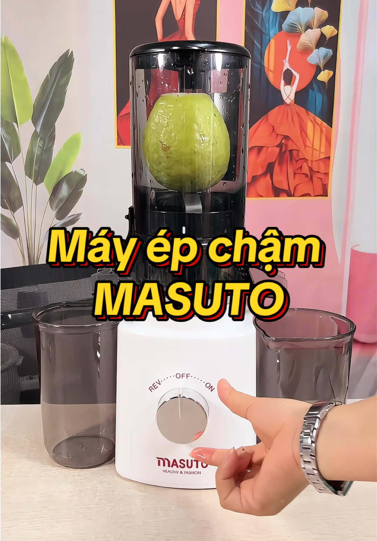 Máy ép chậm Masuto ép nguyên trái, ép rau và làm được kem, bảo hành chính hãng 12 tháng #tiktokshop #masuto #mayepcham #mayepmasuto #mayeptraicay #reviewgiadung #hongthuyone5 #giadungtienich 