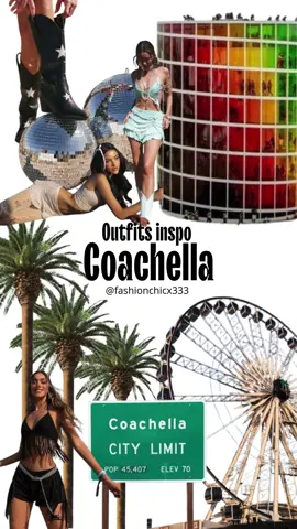 Inspo outfits Coachella🌴🎞✨️🪩 #outfit #inspiration #tik_tok #fyp #tiktokviral #viral_video #coachella #indiocalifornia #coachellaoutfit #girls 