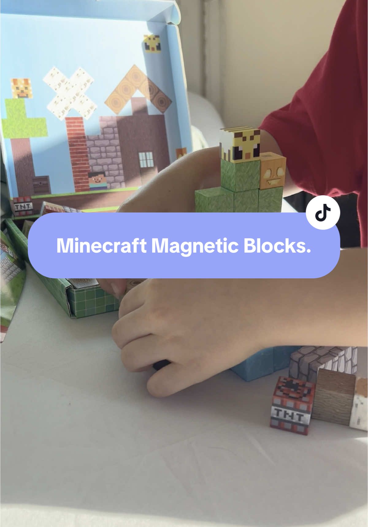 Experience Minecraft with magnetic blocks—it's a game-changer! #Minecraft #minecraftmemes #minecraftbuilding #magneticblocks #MomsofTikTok #dadsoftiktok 