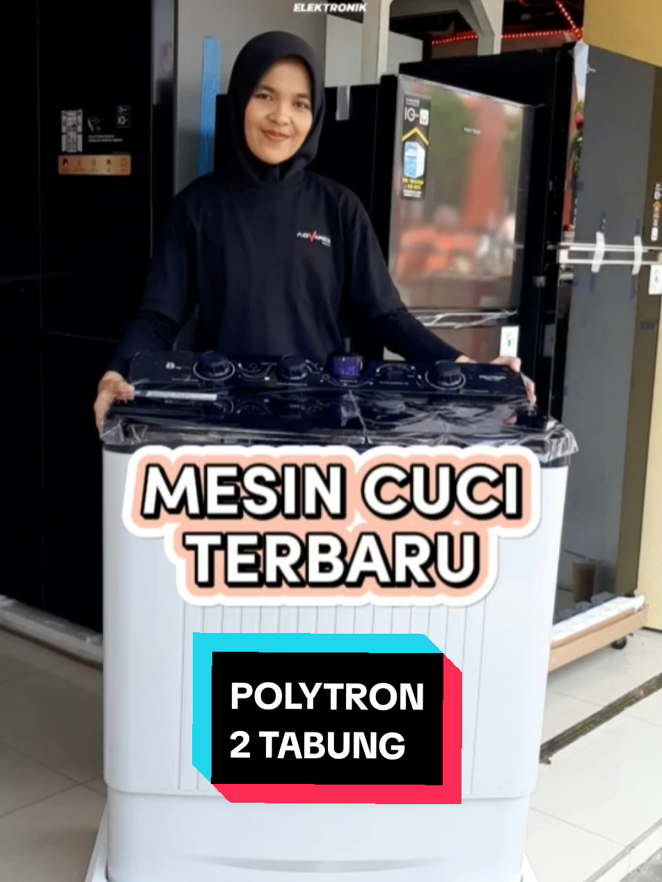 Mesin cuci 2 tabung Polytron PWM 8081V dengan fitur Quick Air Dryer membuat pengeringan lebih maksimal  #elektronik #foryoupage #monggomaswonogiri #polytron #mesincuci 