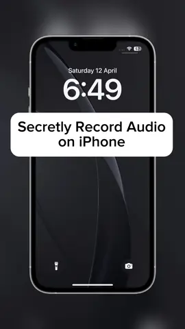 Secretly record audio on iPhone. #iphonetips #iphonehack #iphonetrick #iphonetip #iphone #iphonetipsandtricks 