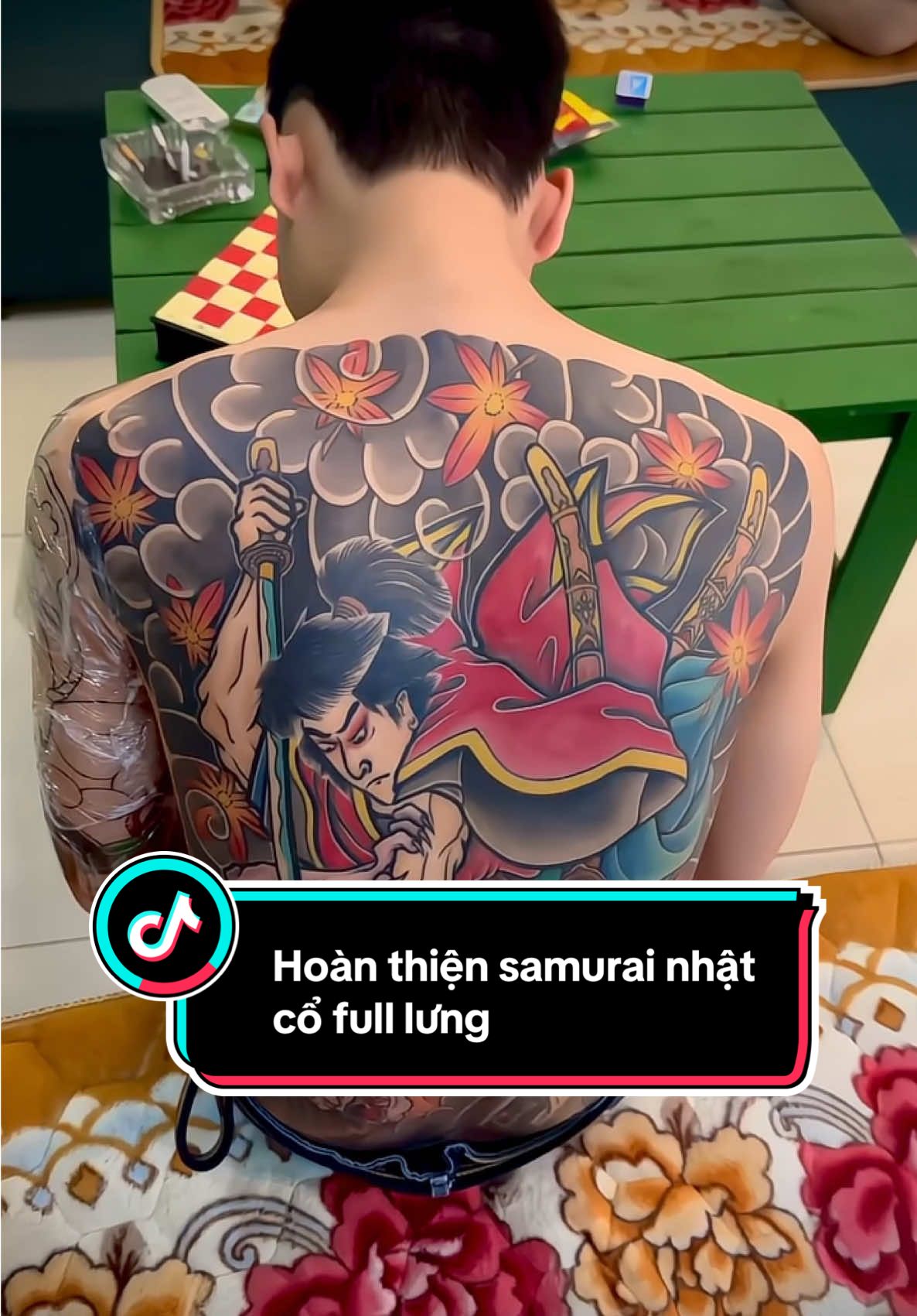 Hoàn thiện samurai nhật cổ full lưng #hinhxamdep #xamhinhnghethuat #xuhuong #tiktok #tattoo 