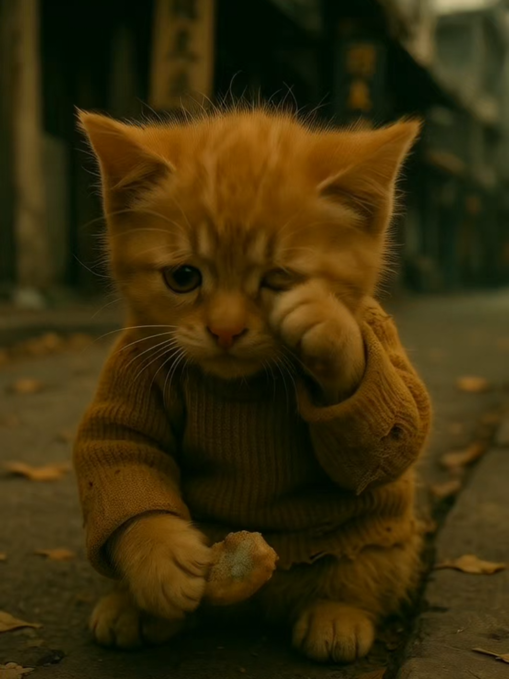 cat was bullied for eating moldy cookies🥺🥺😭 #ai #sad #sadstory😔 #cartoon #poorcat #foryoupage #fyp 