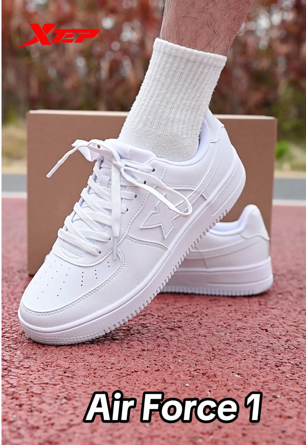 Lightweight, breathable, at comfortable na panel shoes ang Xtep Air Force 1  #xtep #xtepshoes #xtepstore #xtepofficial #xtepglobal #breathableshoes #comfortableshoes #Running #gorun #philippines #original #durable #lighweight #panelshoes #casualshoes #white 