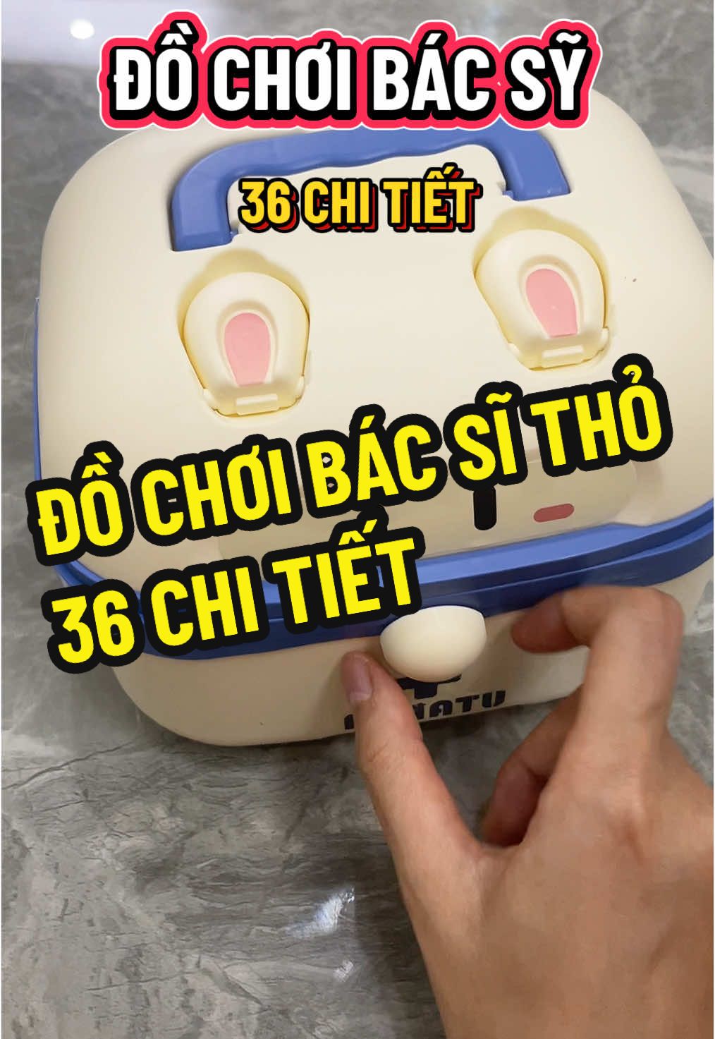 Đồ chơi bác sĩ thỏ 36 chi tiết cho bé cực đẹp- 1 tone xanh, hồng cho bé trai bé gái #medaubap #xuhuong #thinhhanhtiktok #mebimsua #dunggireviewnay #dochoichobe 