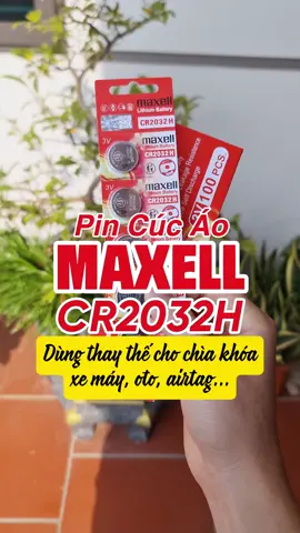 Pin Maxell CR2032H dùng để thay thế cho chìa khóa xe máy, oto, airtag...#pin #pincr2032 #cr2032 #pinlithium #lithiumbattery #battery #dientutienich 