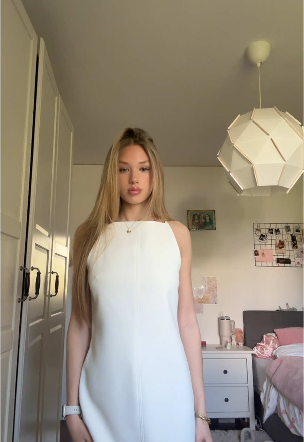 Outfit of the day #elegant #blondehair #foryoupagе #OOTD #outfit #whitedress 