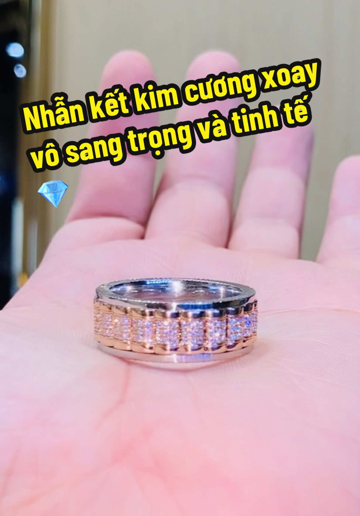 Nhẫn kết kim cương xoay vô sang trọng và tinh tế 💎 #tamluxury #diamond #jewelry #gia #xuhuong #nhanket @Tâm Luxury 