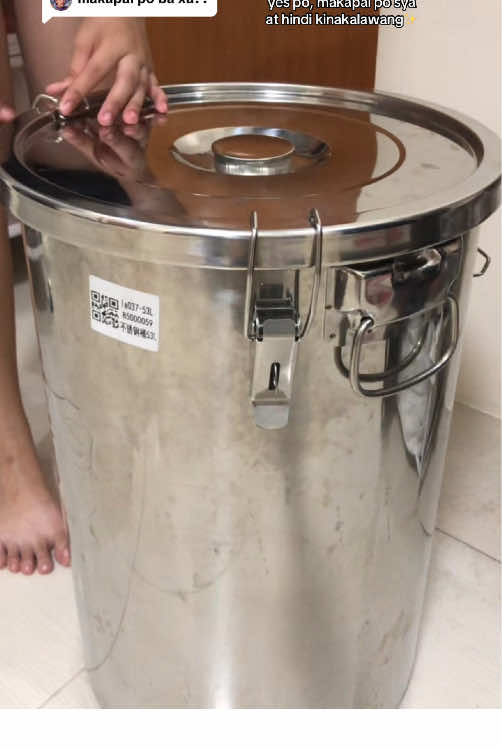 Replying to @AiAi ❤️ #stainlesssteel #ricestainlessbucket #stainlessricecontainer #fypシ 