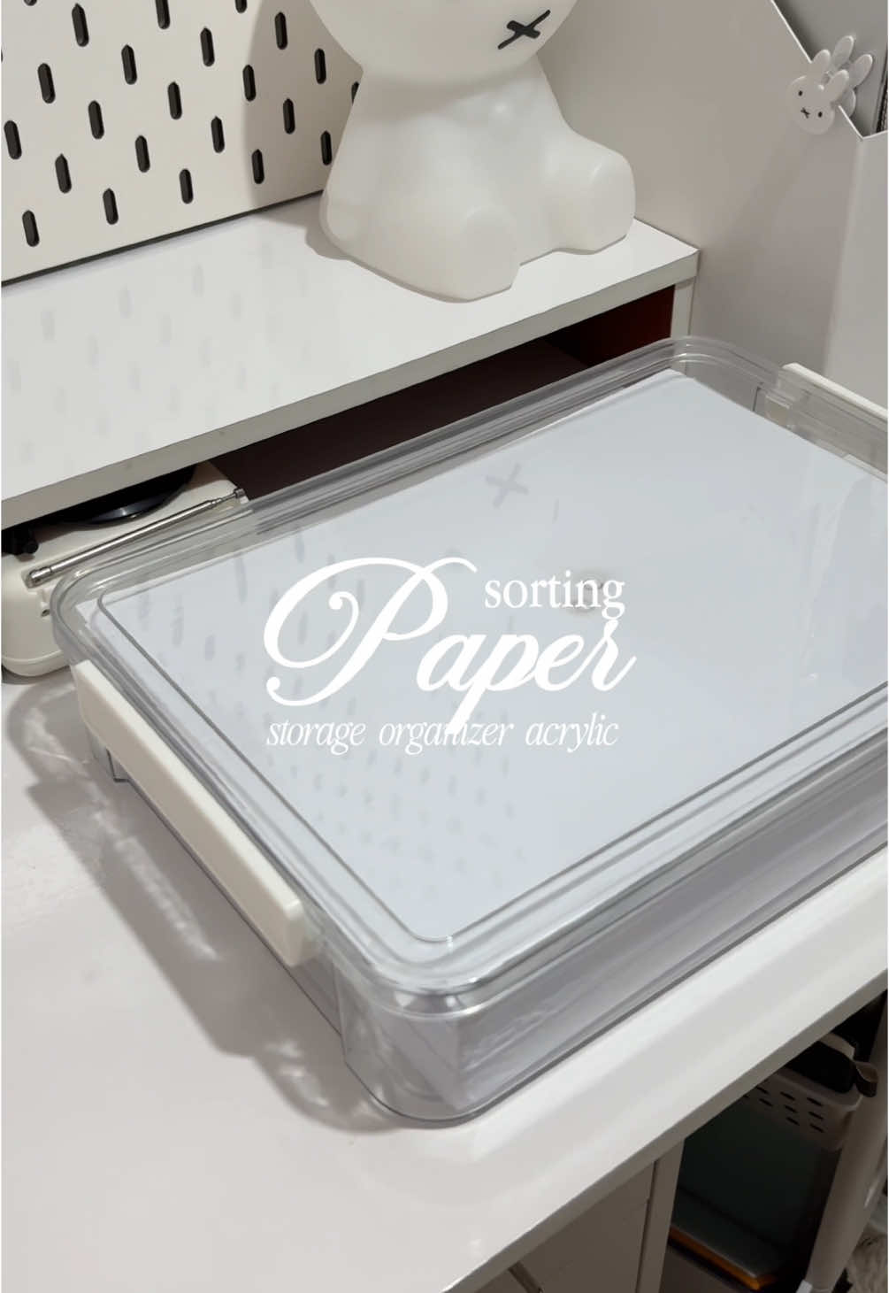 large size can fit 1 rim A4 papers #paperstoragebox #papersortingbox #storage #organizer #stationery #stationeryhaul 