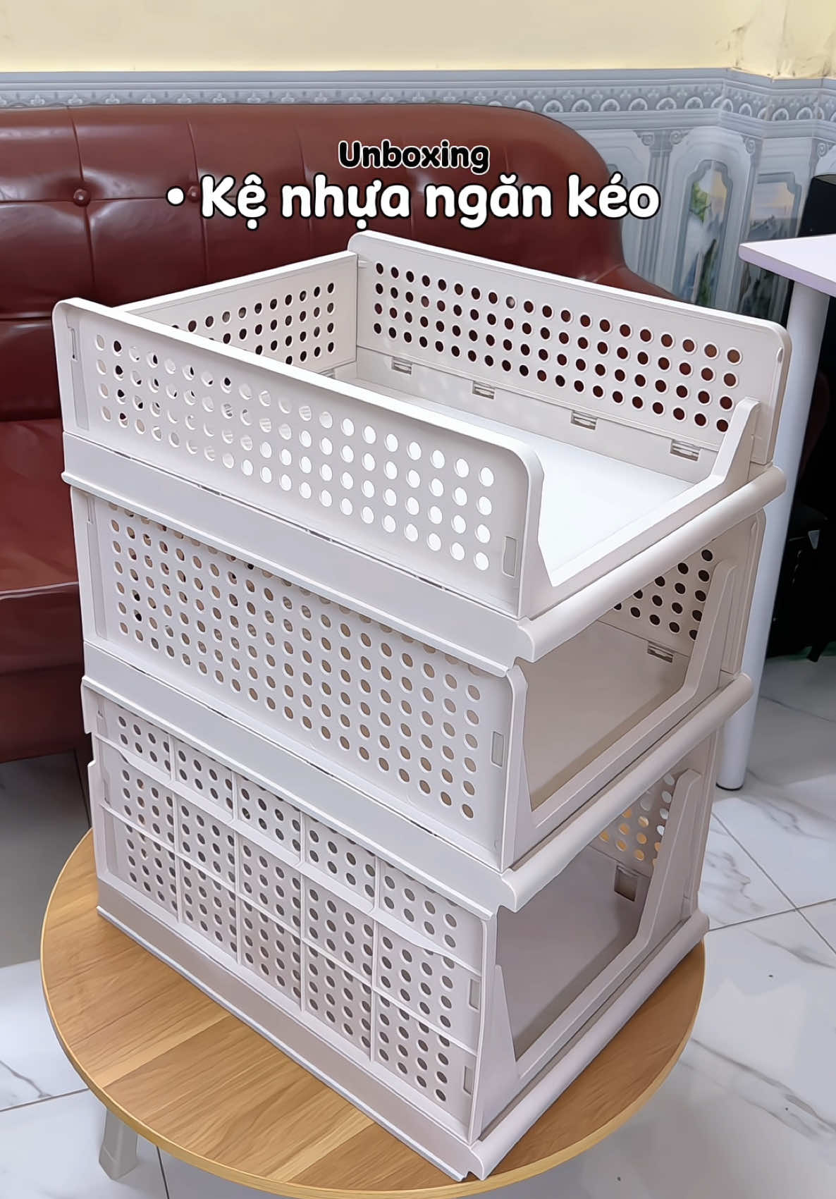 Kệ nhựa ngăn kéo phân chia gấp gọn siu tiện nè 💓✅ #kenhuadanang #kequanao #deli #dogiadung #review #minnriviu #muataitiktok 