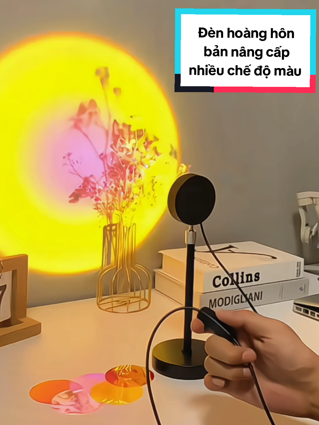 đèn hoàng hôn bản nâng cấp nhiều màu, có remote điều khiển từ xa, có công tắc bật, dùng để decor hay chụp ảnh quá đẹp luôn #denhoanghon #den #hoanghon #chupcanh #decor #xuhuong #fy  #denhoanghonphihanhgia 