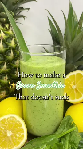 Ok why did it take me so long to make a green smoothie? Officially obsessed with pineapple #greensmoothierecipe #proteinshake #greensmoothie #makeasmoothiewithme #fyp 
