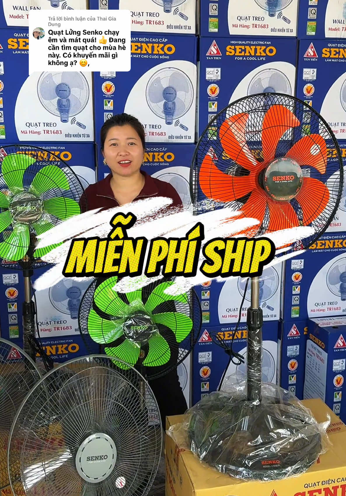 Trả lời @Thai Gia Dung Quạt Cây Lửng Senko Bảo hành 2 năm#xuhuong #quatsenko #dienmayquanghoa37 