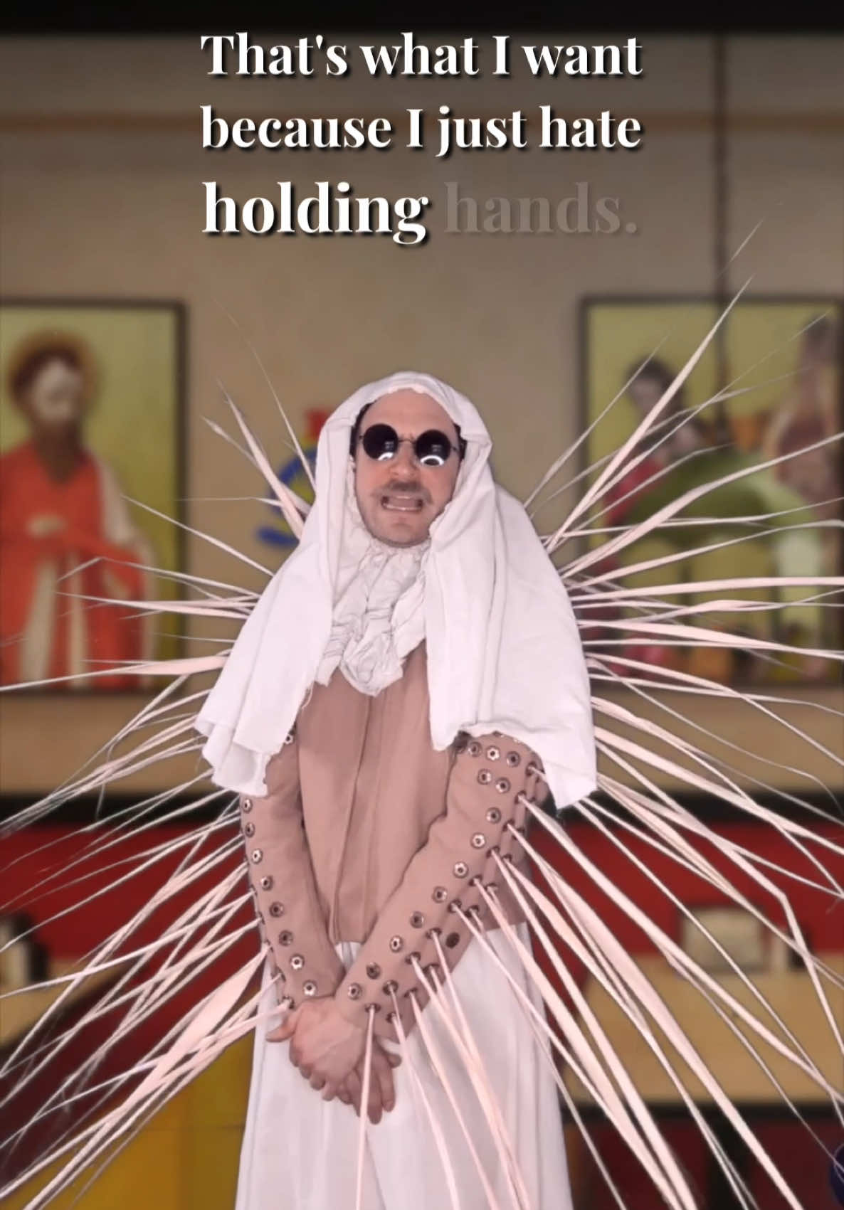 A Snapket is a Snap+Jacket which will prevent people from holding your hand in church 🙏🤝🙅‍♂️ #greedypeasant #saintsnapsystem #DIY #crafting #craft #costume #medieval #arthistory #asmr 