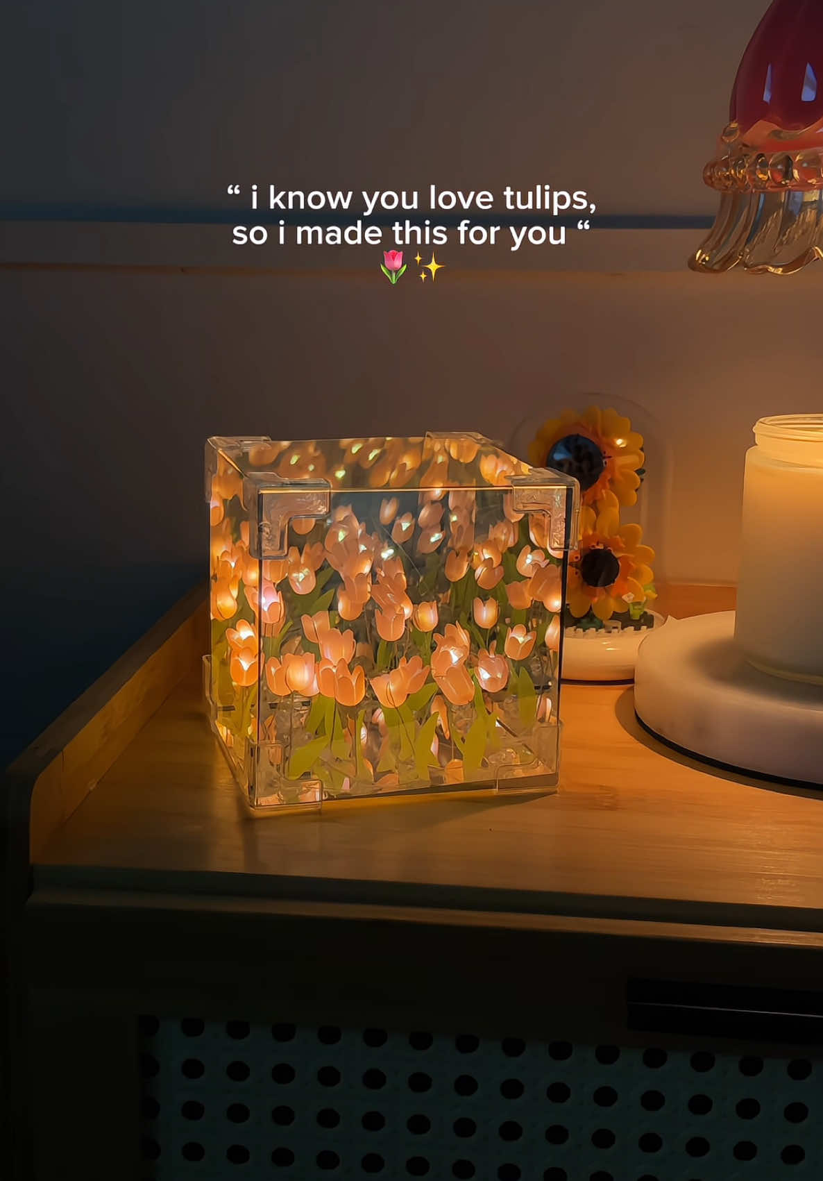 oh to receive one 🥹  #tulip #tulipmirrorlamp #lamp #mirror #giftideas #perfectgifts #fyp #forher #viral 