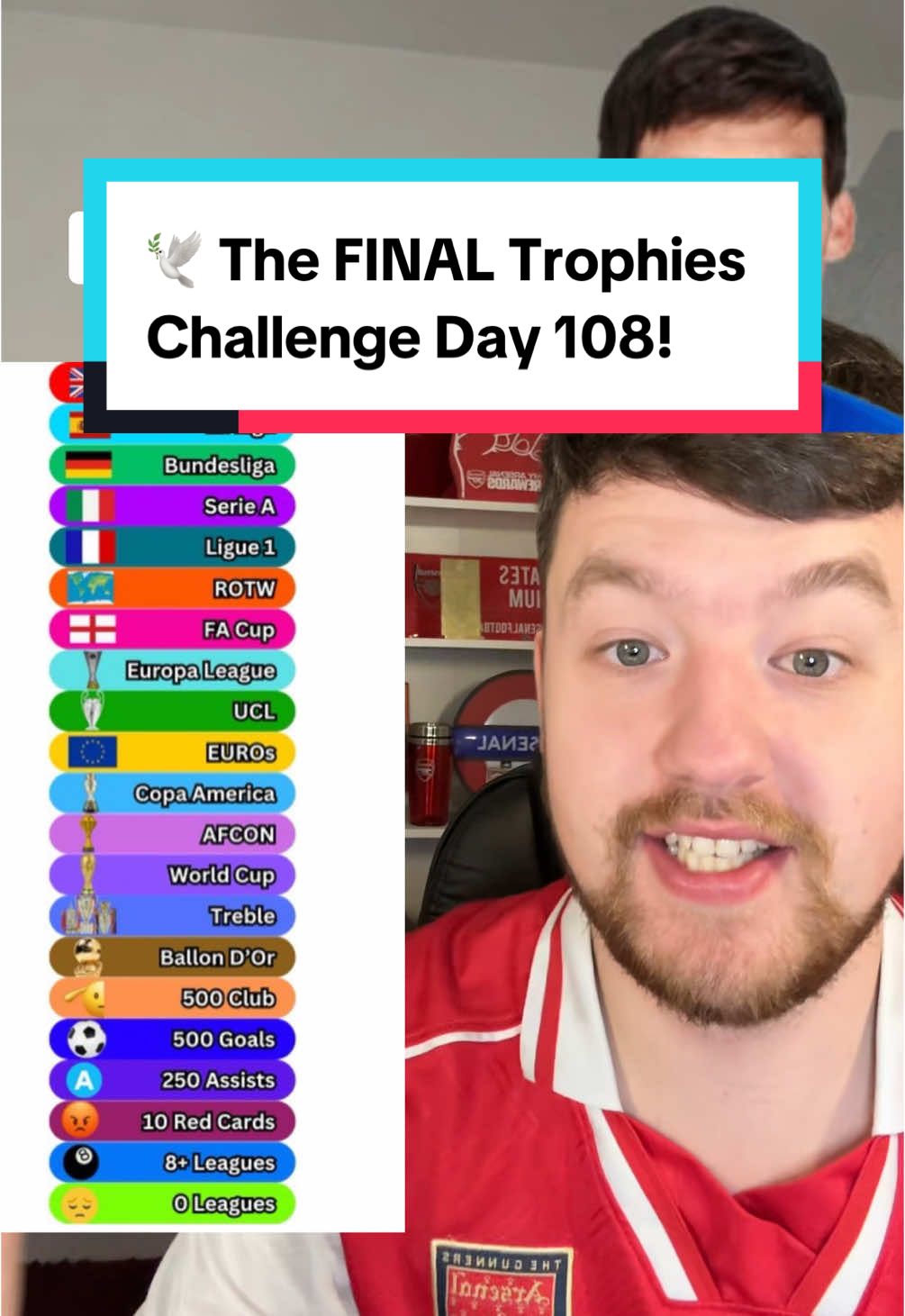 🕊️ The FINAL Trophies Challenge Day 108! #fyp #footballchallenge #footballtrivia #higherorlower #PremierLeague #laliga #bundesliga #seriea #ligue1 #MLS #eredvisie #worldcup #ucl #afcon #euro #ballondor #rorytalksfootball 