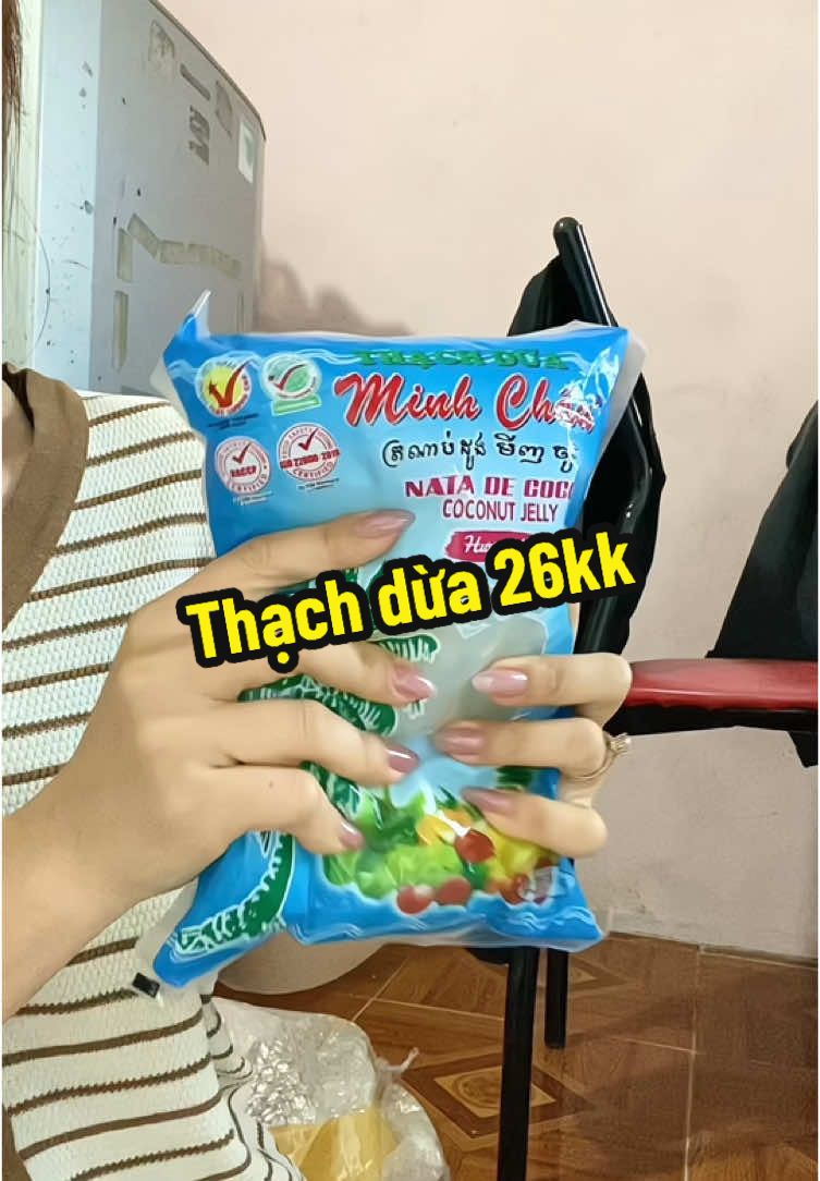 Thạch dừa minh châu túi lớn 1kg nha #review #thachduaminhchau #doanvat #thachdua #ngocreview 