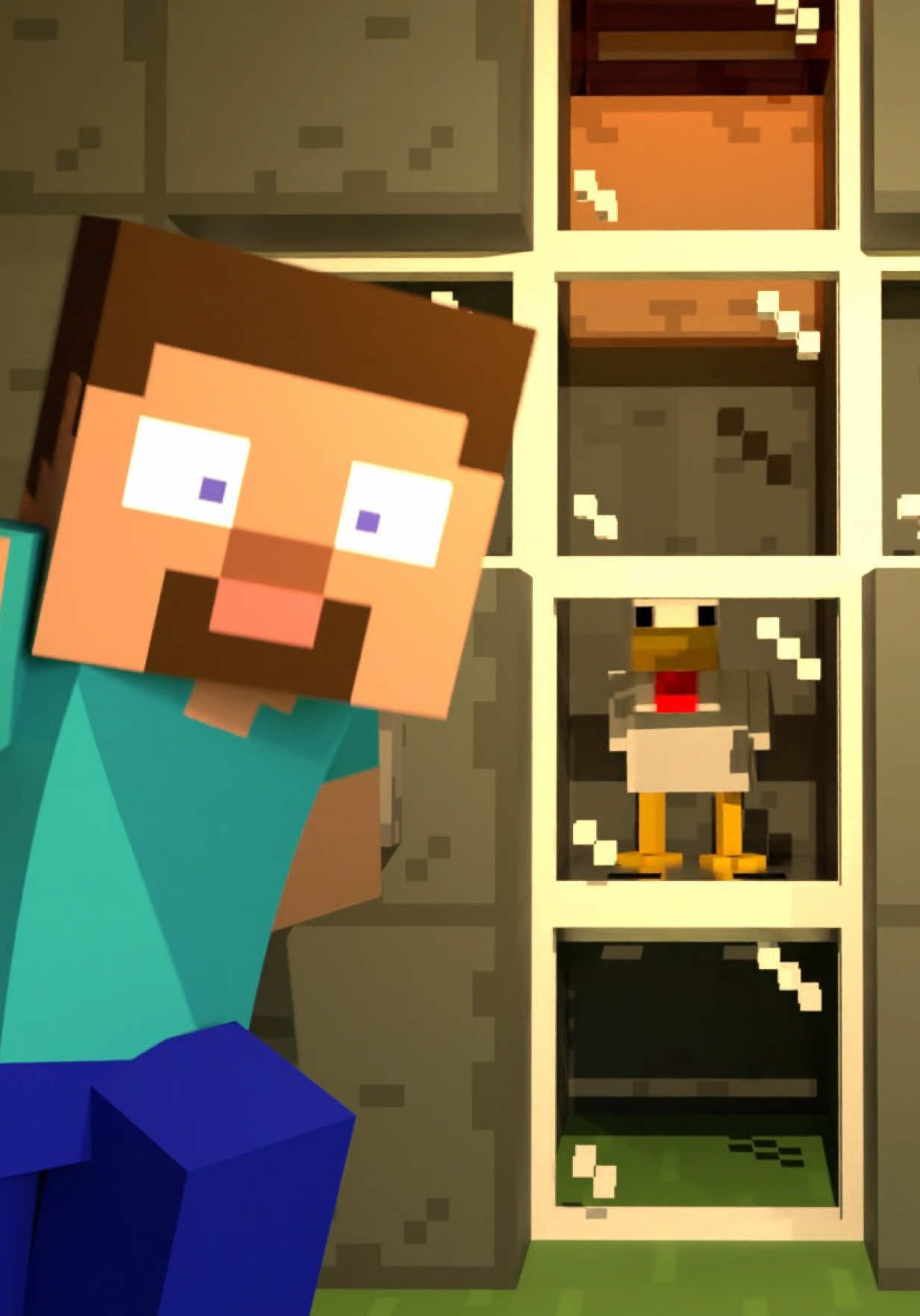 STEVE’S LAVA CHICKEN (bare bones by RobotPant, chicken stand by felixj88, village by MrMirror) #Minecraft #minecraftmovie #aminecraftmovie #jackblack #lavachicken #steve #minecraftsteve #animation #animated #3d #meme #funny #chickenjockey #iamsteve #villager