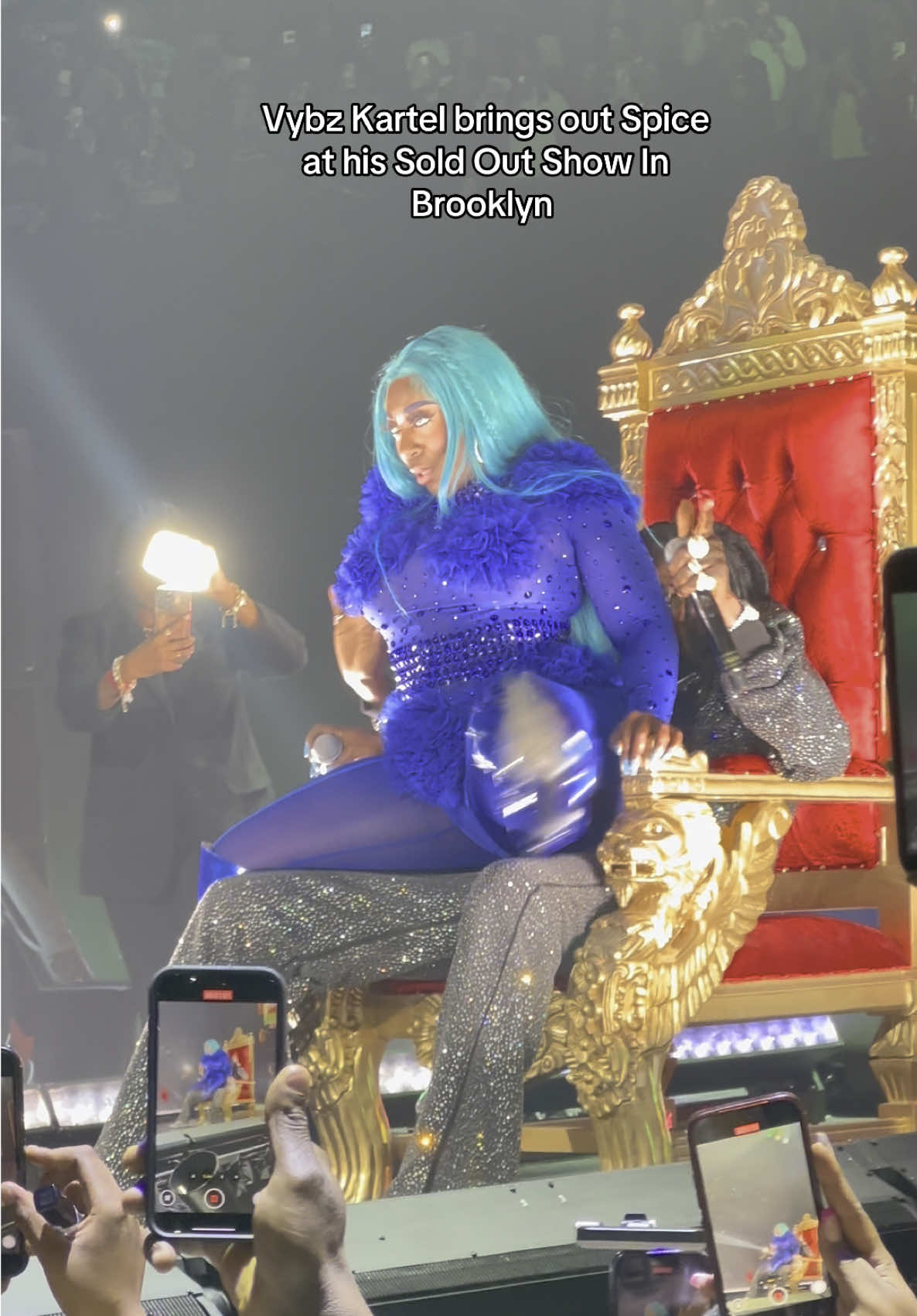 The King & Queen of Dancehall 🏆🌍🇯🇲 #barclayscenter #dancehall #jamaica #concerts #viral #king #queen @vybzkartel @Spice Official 💙 @Reggae Fest 