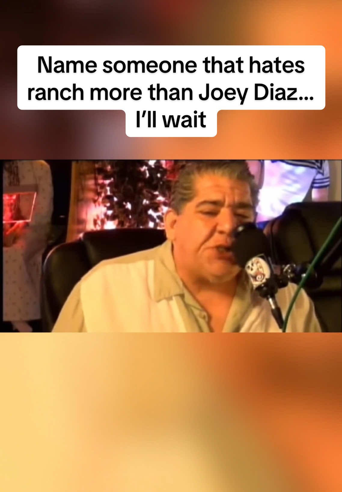 I don’t think there’s anyone who hates ranch more than Joey Diaz… #comedian #joeydiaz #Foodie #rant #funny 