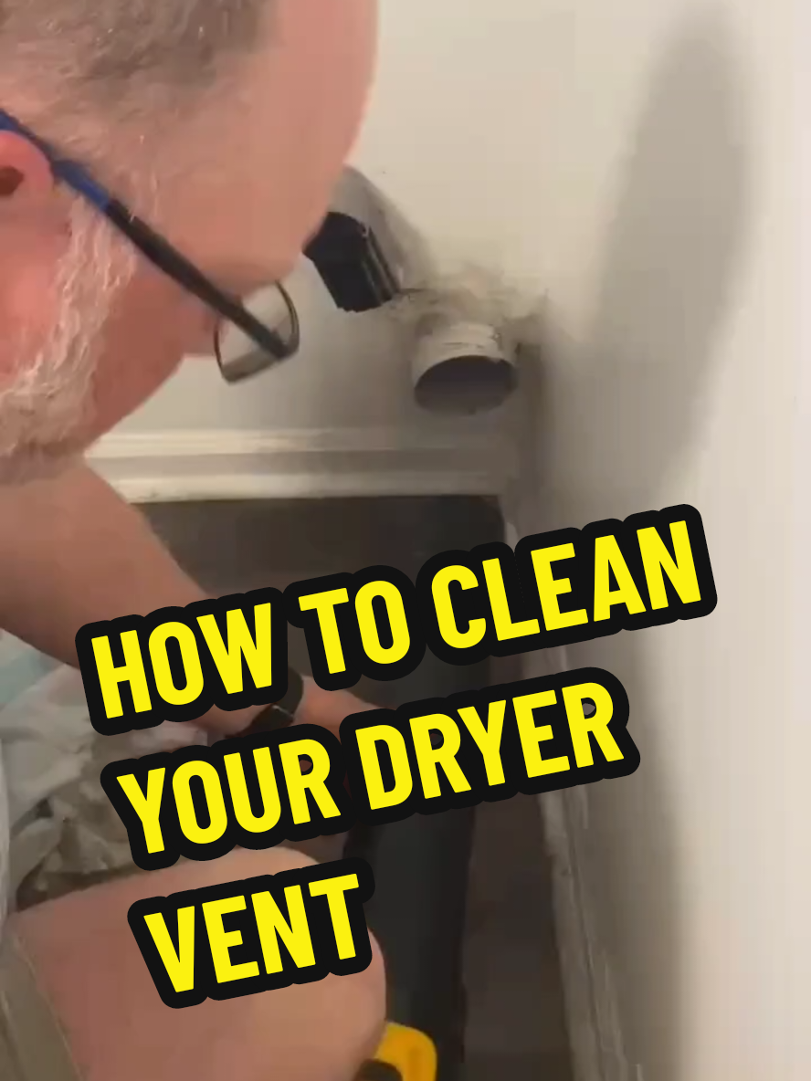 How to clean your dryer vent for free. Make your dryer work faster and prevent fires. #homeimprovement #maintenance #homemade #DIY #tool #dewalt #tiktok #foryoupage #fyp 