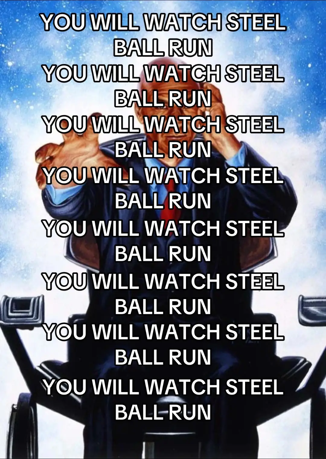 Yes sir we all say in unison #fyp #jojos #steelballrun #thegoat 