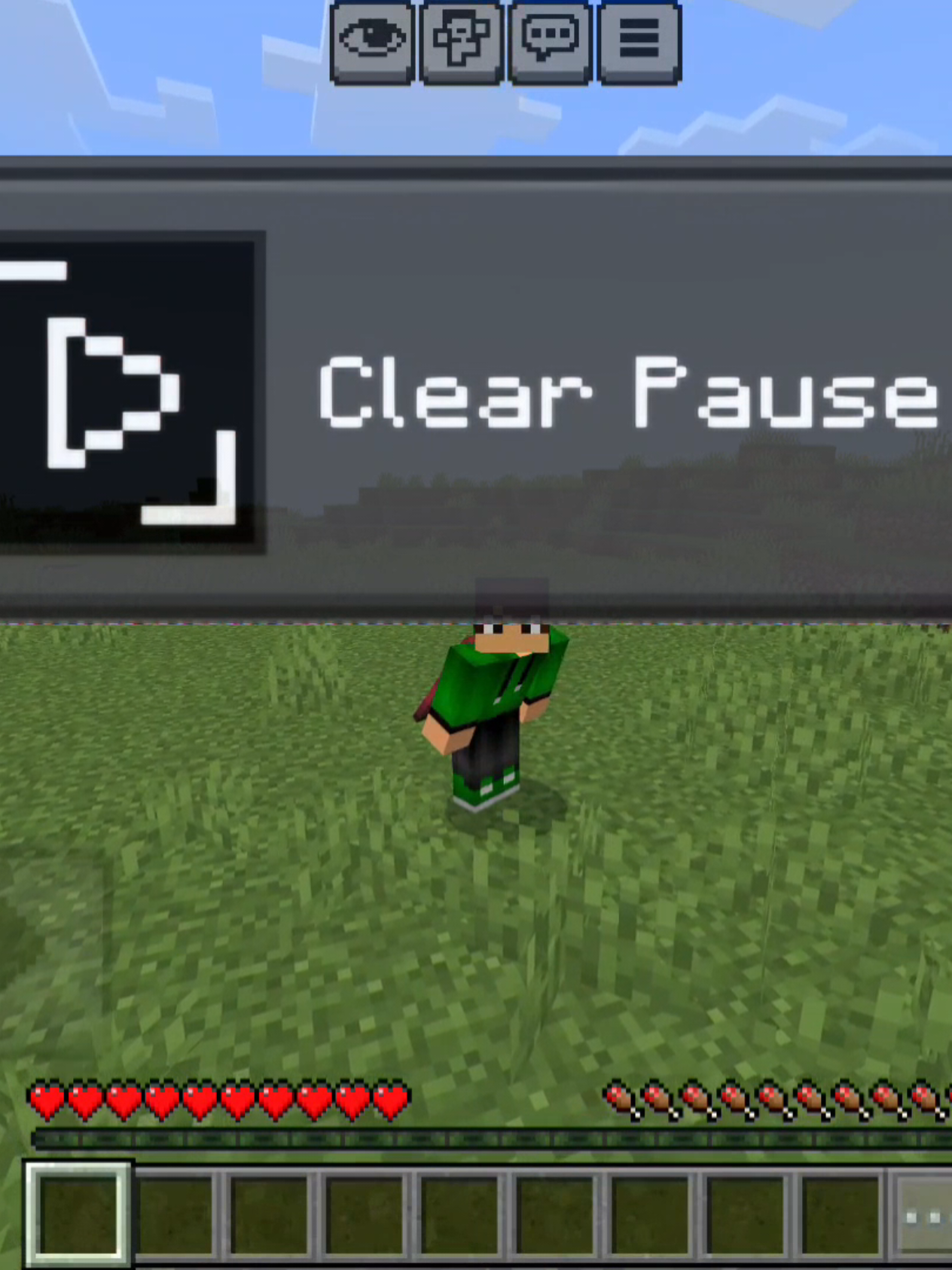 Minecraft Bedrock Clear Pause Pack #Minecraft #minecraftpe #miecraftbedrock #fyp #txt #texturepack #minecraftsurvival #minecraftmemes #minecrafttutorial 