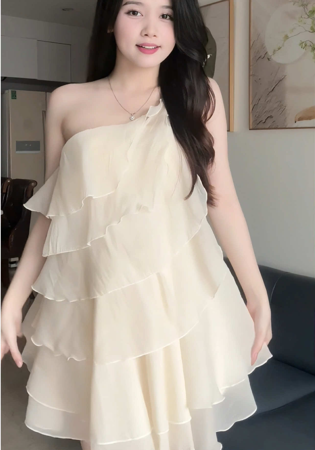 Váy Tiệc Nữ Lệch 1 Vai #fyp #xh #outfit #thoitrangnu #xuhuongtiktok 