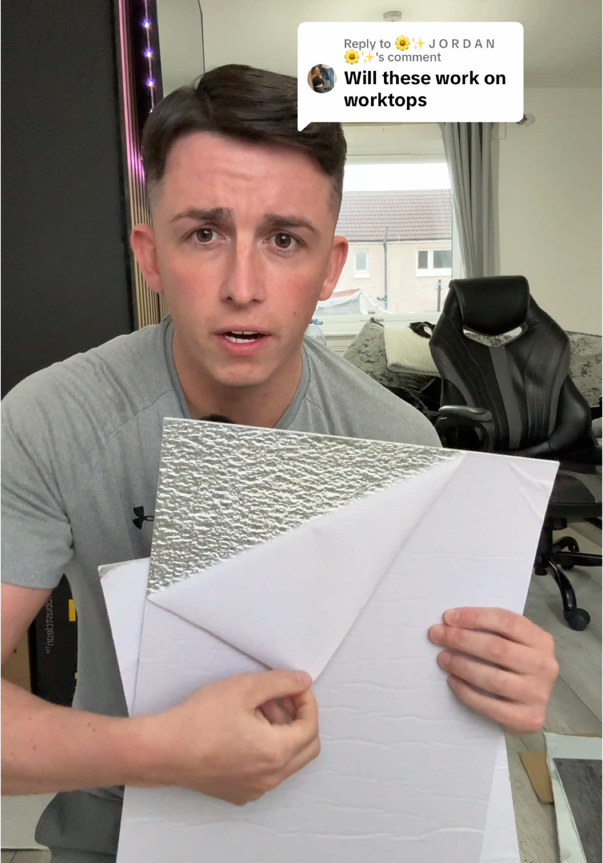 Replying to @🌼✨ J O R D A N 🌼✨ here ya go Jordan 😀 #homediy #bathroommakeover #selfadhesivetiles #homeimprovements 