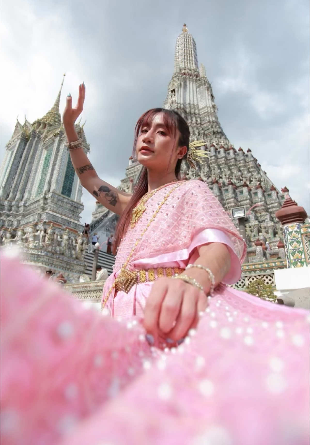Transforming into a Thai princess! 💖 What do you think of my new look? 🤭