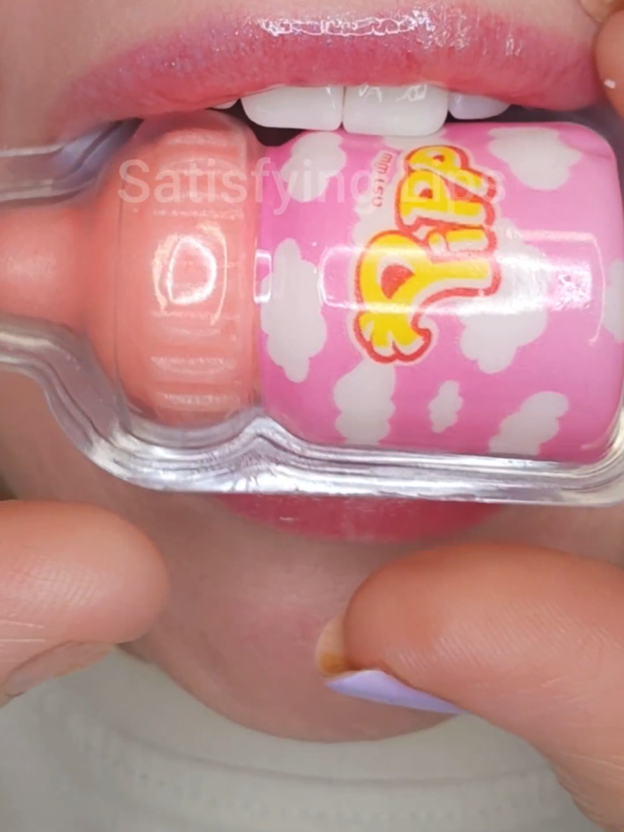 ASMR Satisfying Eating Gummy Bottle In Sprinkles🍼 #asmr #emojichallenge #satisfyinglips 