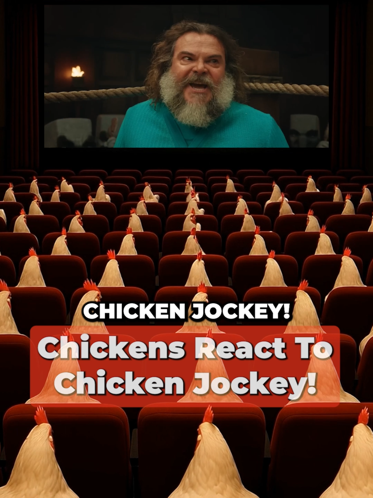 Chickens get emotional as they react to the Chicken Jockey scene from A Minecraft Movie. It strikes a different cord with them. #chickenjockey#aminecraftmovie #chickens #react #Minecraft #funny #edit #parody #satire #comedy #jackblack #chicken #chickenwings #birds #animals #movies #movietheater #cinema #jasonmomoa