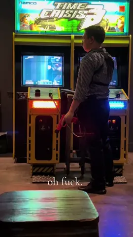 just found out that people dress up as the characters and go to the arcade to PERFORM #performanceart #arcade #timecrisis