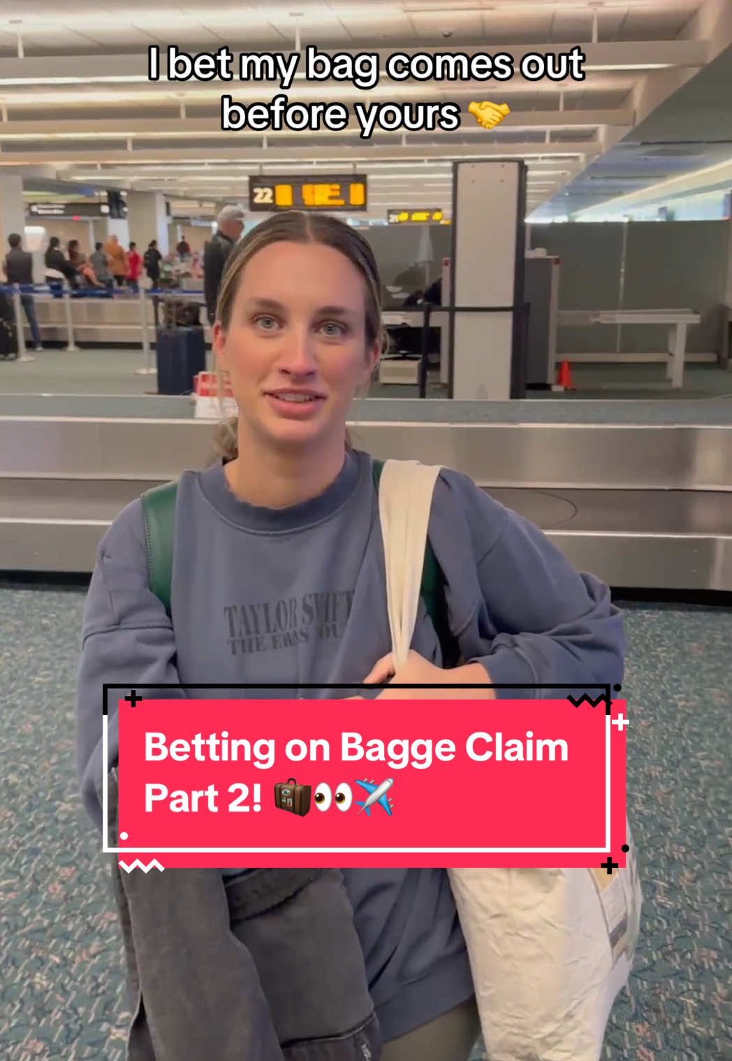 The most unreal bet I’ve ever made 😂👀🤯 #baggageclaim #airport #challenge 