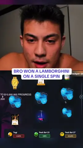BRO WON A LAMBORGHINI  ON A SINGLE SPIN #fyp #foryoupage #viralvideo #streamer 