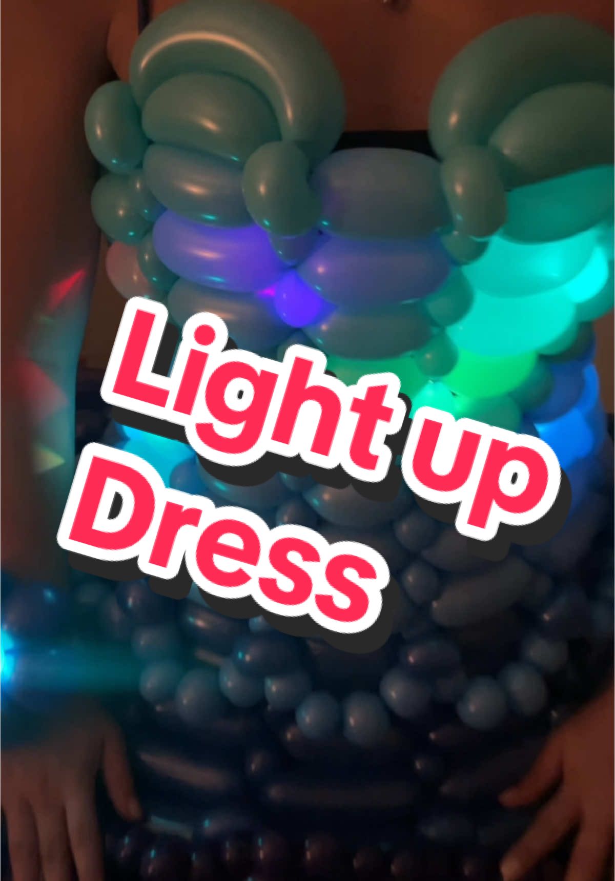 I love adding LED lights to Balloons.  #ballooncosplay #Balloondress #balloondresscontent #ballooncontent #balloons #lizzyarmy 