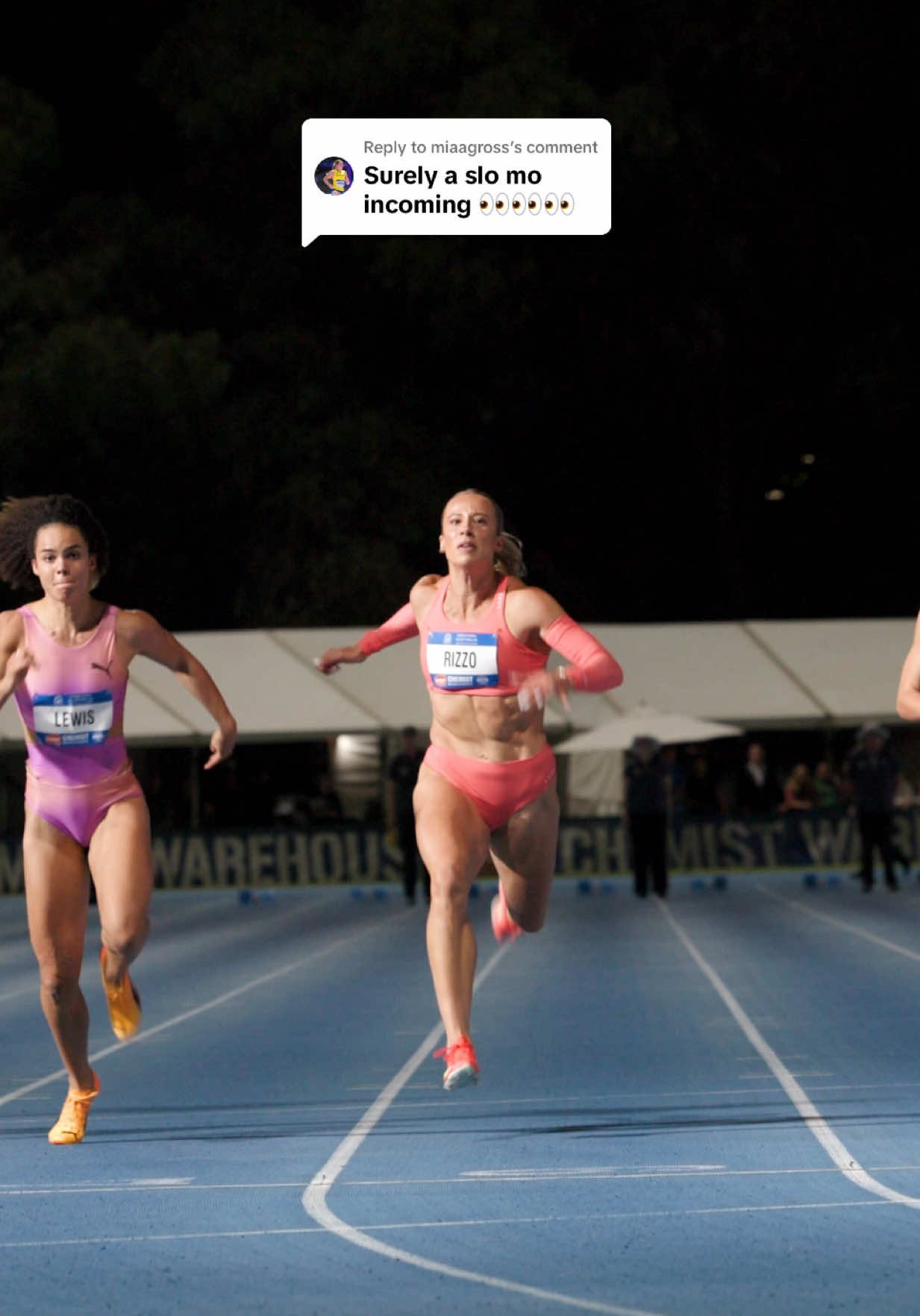 Replying to @miaagross going… going… gone 😂 it’s the laughing mid fall for me hahaha graceful queen 💅🏽 #fyp #trackandfield #100m #sprinting #slomo #fall 