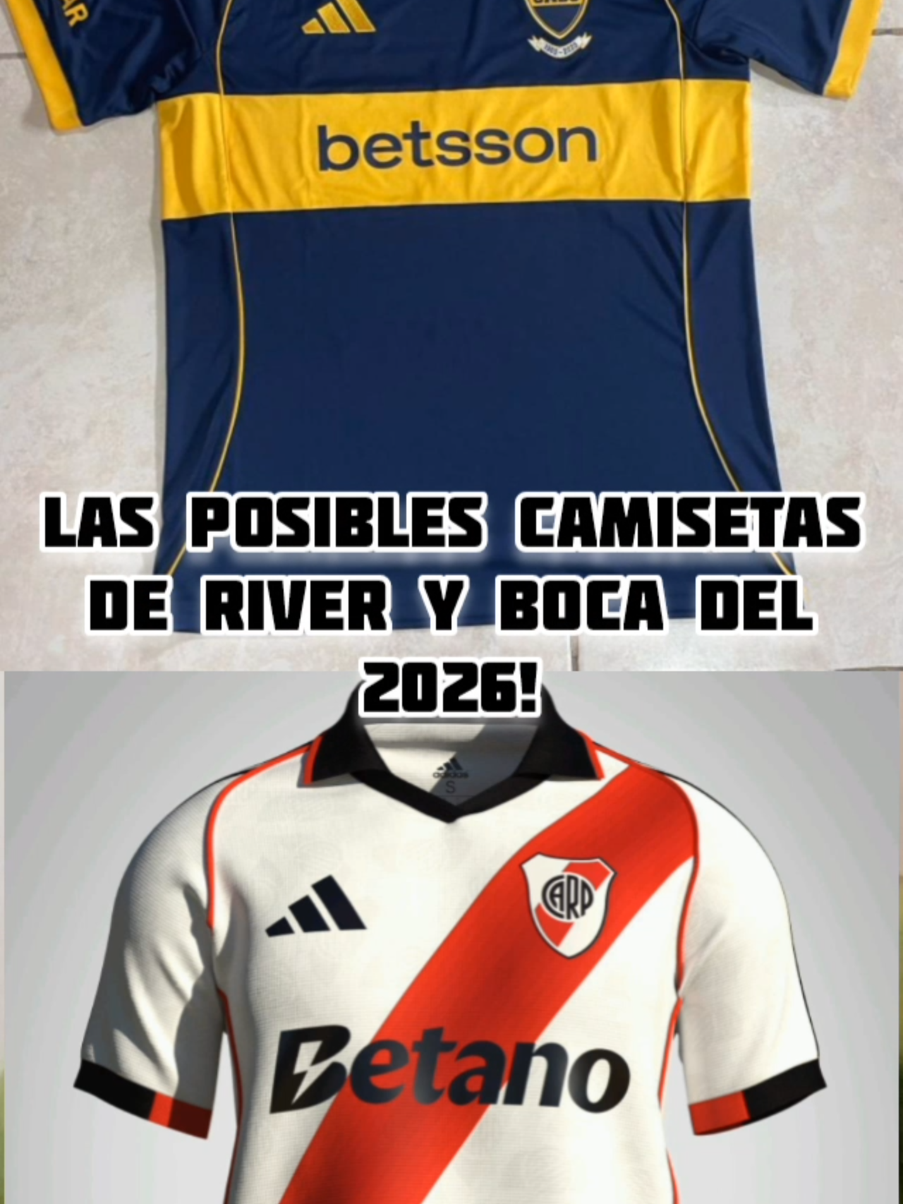 Las POSIBLES CAMISETAS de RIVER y BOCA del 2026!! 👀😮 #river #boca #camisetas #futbolargentino #betano #betsson