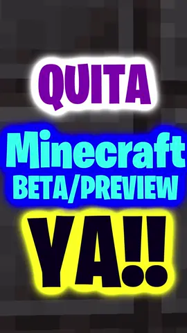 🤑👍Como QUITAR Minecraft BETA / PREVIEW en ANDROID👌😎#datwinxd👌👽#telodijoeldatwin#Minecraft#datwin